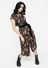 Pixie Floral Print Midi Shirt Dress