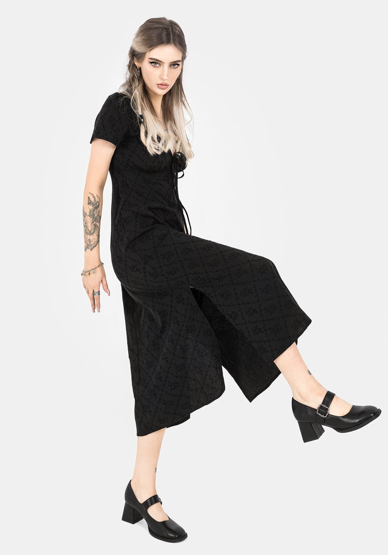 Polgara Floral Jacquard Midaxi Dress