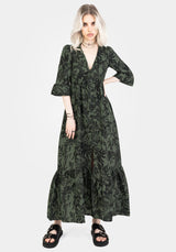 Bashe Cotton Maxi Over Dress - Green