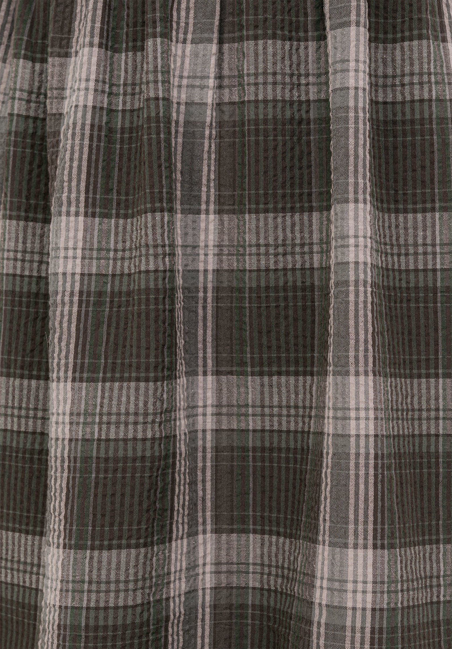 Clara Cotton Check Sleeveless Tiered Smock Midi Dress