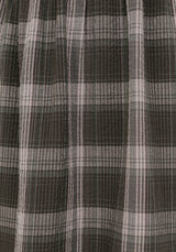 Clara Cotton Check Sleeveless Tiered Smock Midi Dress