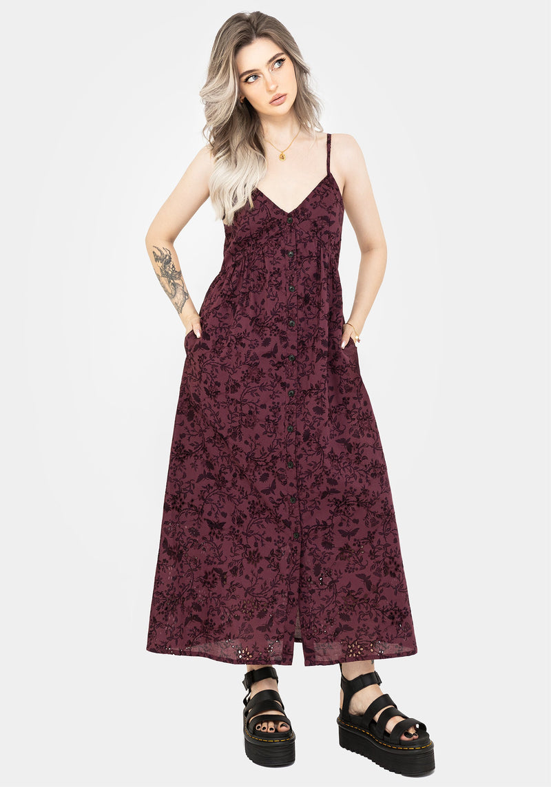 Morgana Cotton Broderie Cami Midaxi Dress