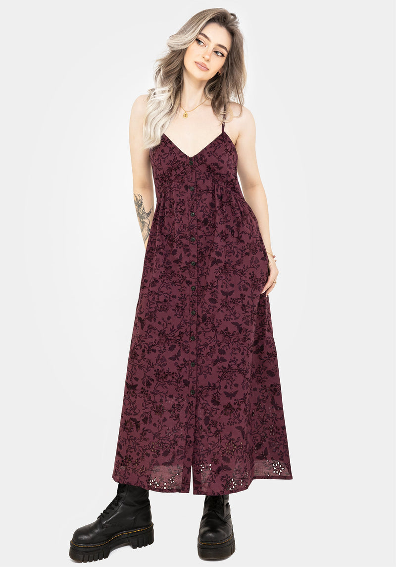 Morgana Cotton Broderie Cami Midaxi Dress