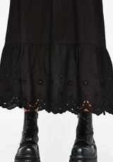 Synthweb Cotton Broderie Hem Midaxi Dress