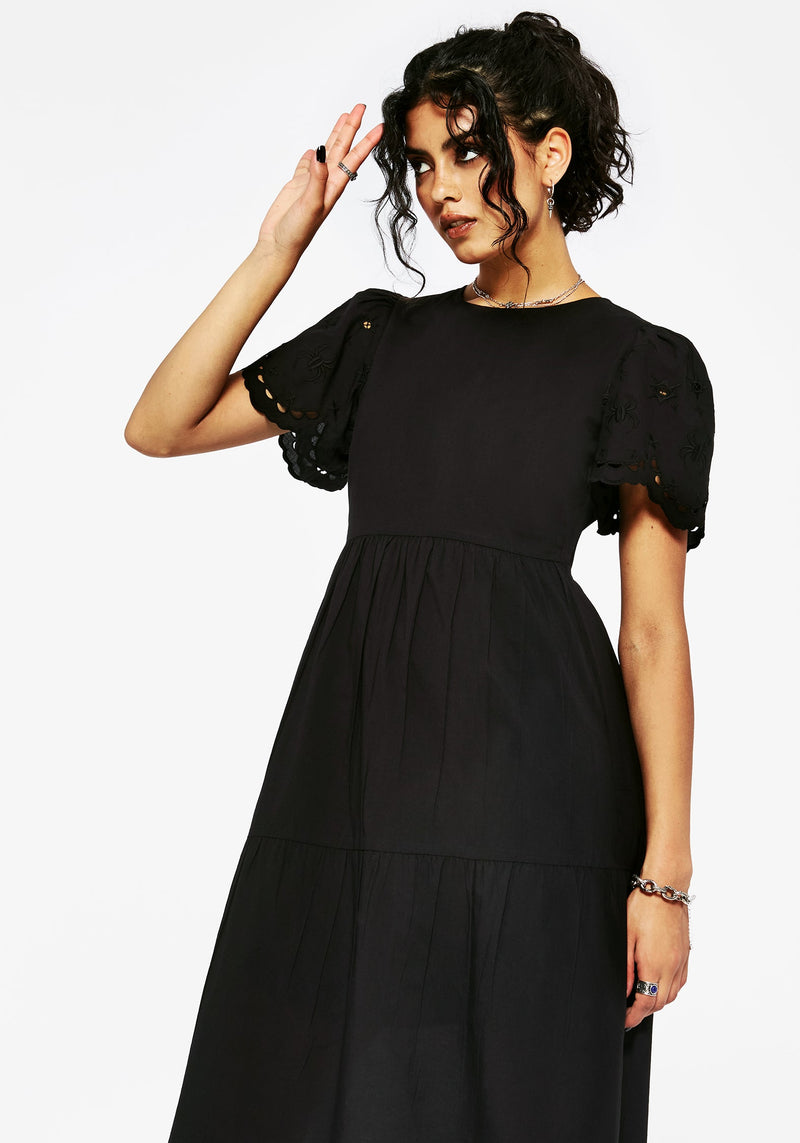 Synthweb Cotton Broderie Hem Midaxi Dress