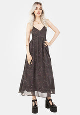 Arnora Chiffon Spitze Insert Cami Midaxi Kleid