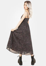 Arnora Chiffon Spitze Insert Cami Midaxi Kleid