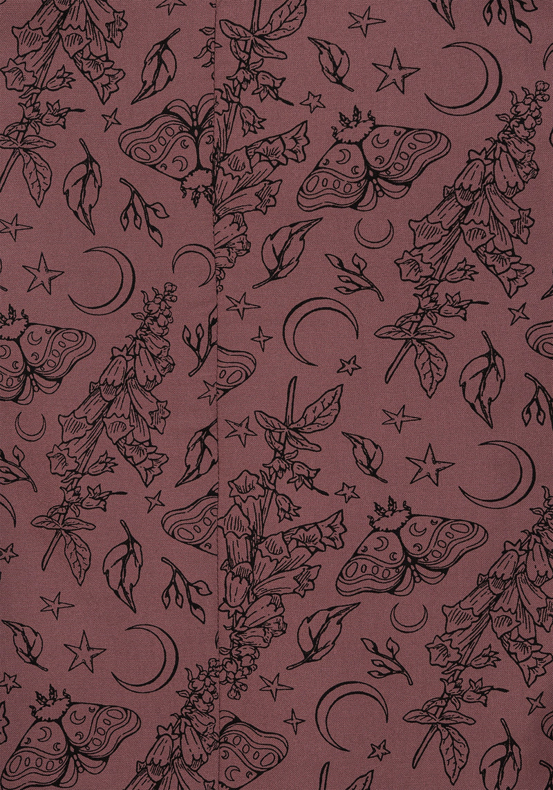 Roxana Moth Foxglove Button Down Midi Shirt Dress