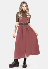 Abundance Cotton Floral Embroidered Bodice Cami Midaxi Dress