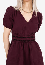 Poultice Embroidered Cotton Mini Dress