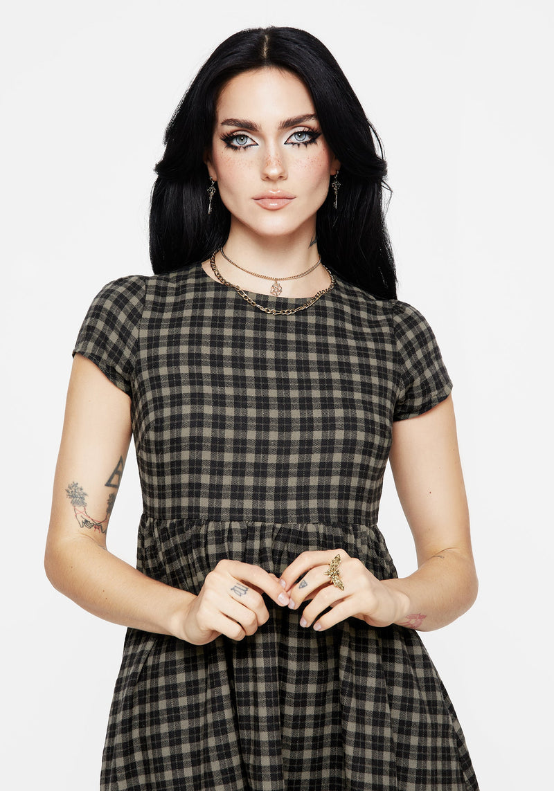 Terra Mini Smock Dress - Olive