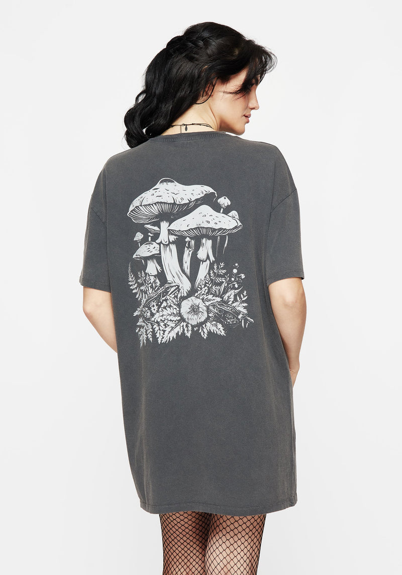Pressure Cotton Mushroom Print Tee Dress