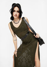 Tulip Jacquard Knit Cami Maxi Dress