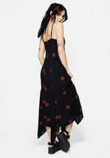 Solstice Embroidered Cami Hanky Hem Midaxi Dress