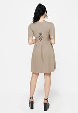 Hester Embroidered Button Up Mini Dress