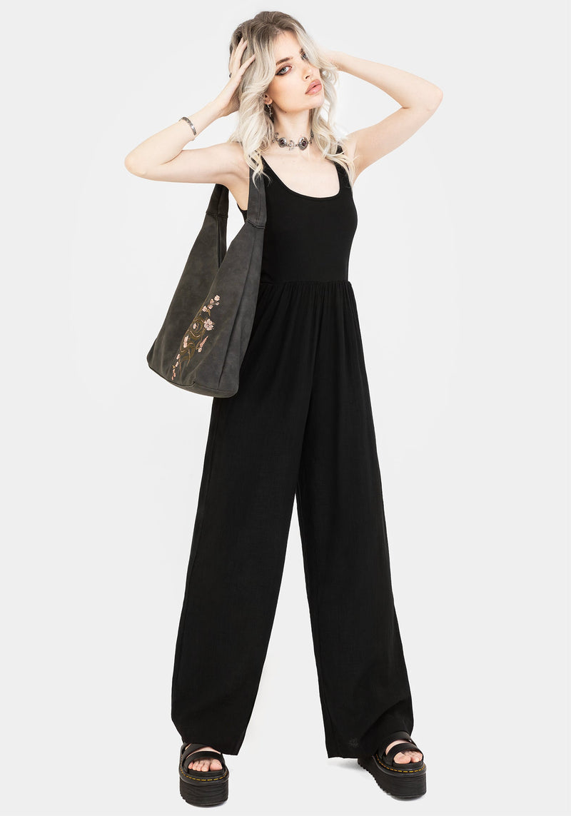 Herne Contrast Wide Leg Jumpsuit