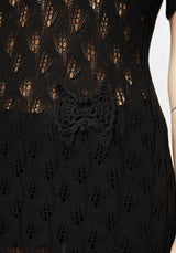 Elnora Moth Crochet Knit Maxi Dress