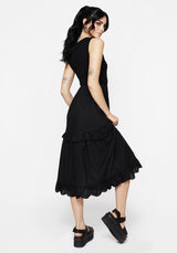 Laveau Embroidered Broderie Midi Dress