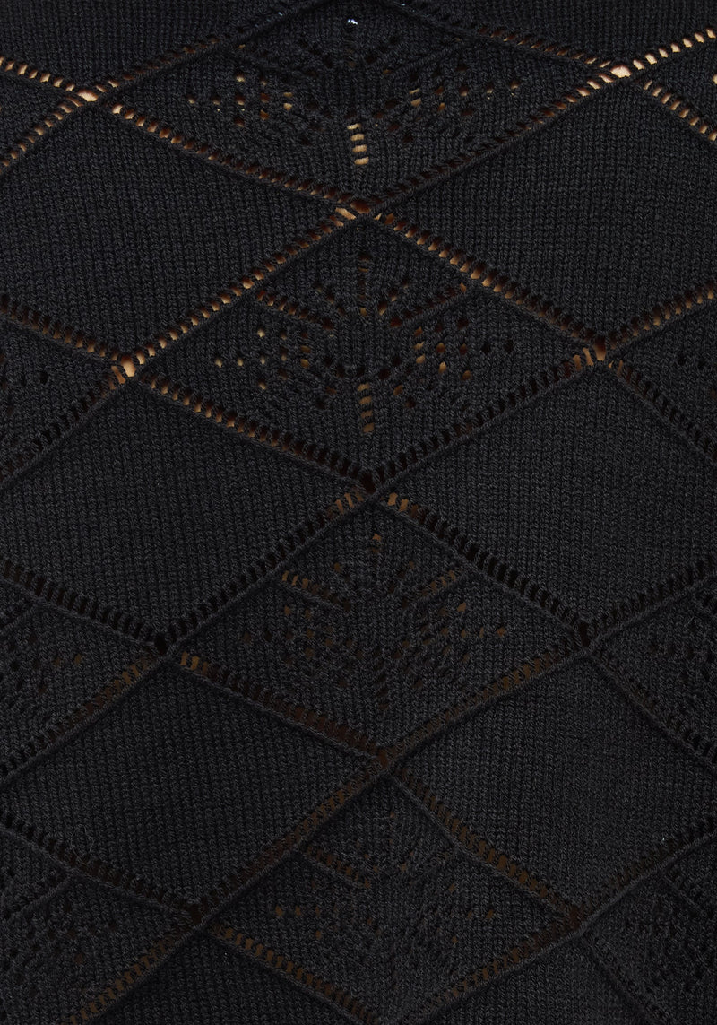 Eliana Celestial Pointelle Knit Crop Jumper