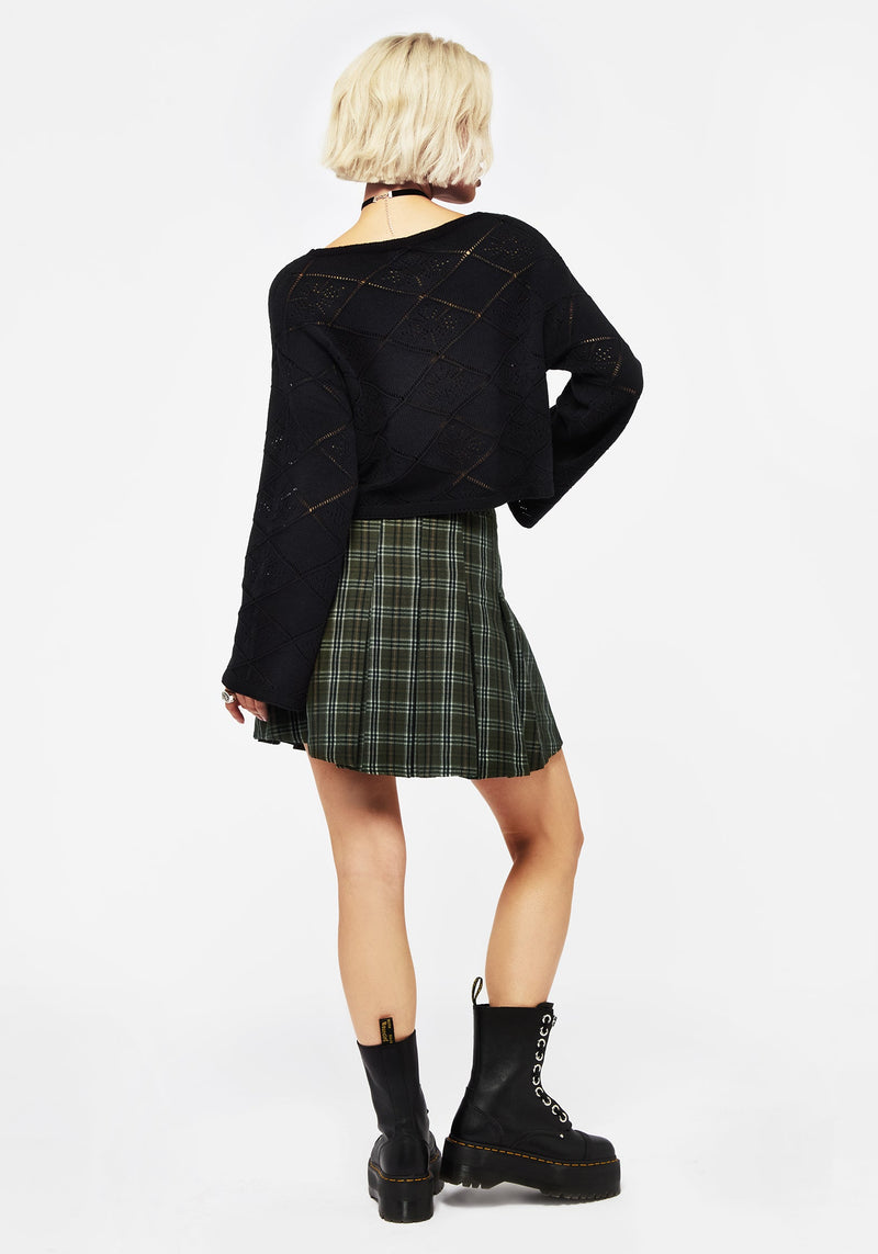 Eliana Celestial Pointelle Knit Crop Jumper