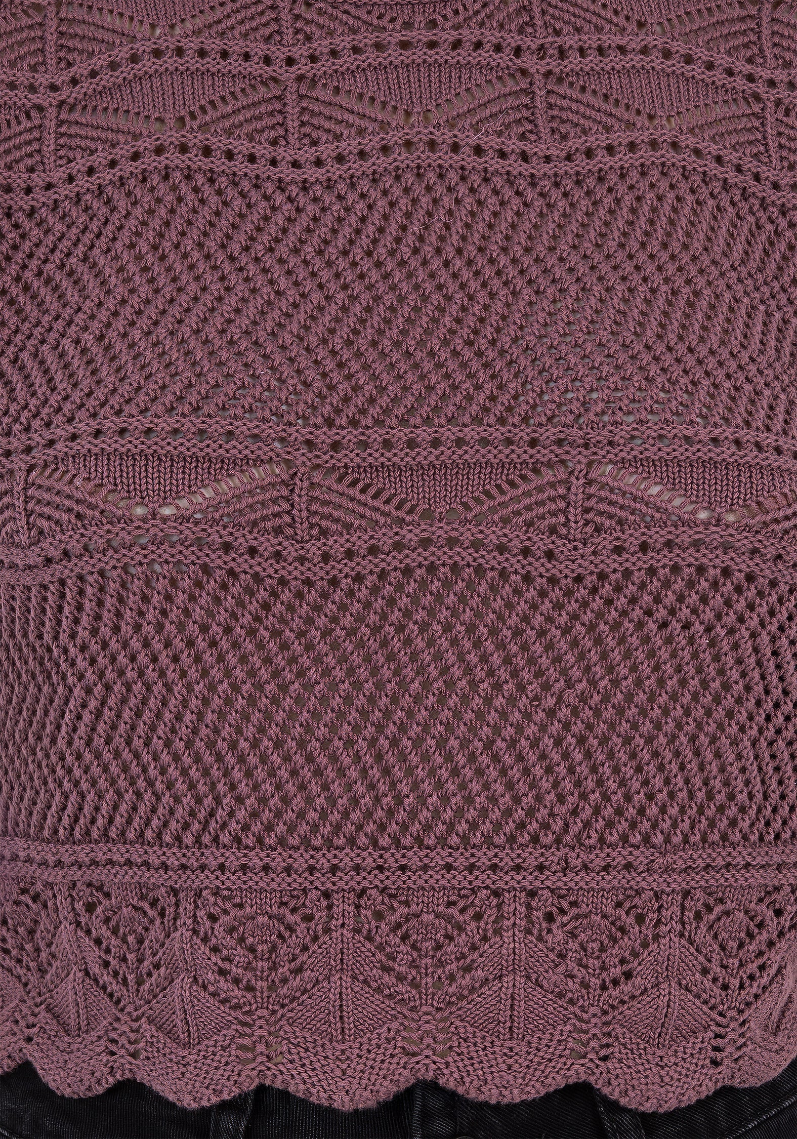 Hooked Pointelle Short Sleeve Crop Top - Purple