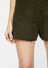 Tulip Jacquard Knit Shorts