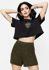 Tulip Jacquard Knit Shorts