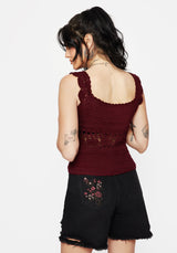 Elnora Moth Hand Crochet Knit Top