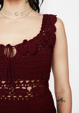 Elnora Moth Hand Crochet Knit Top