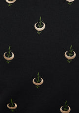 Liana Moon Leaf Embroidered Button Up Knit Vest