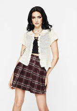 Drifter Pointelle Knit Button Up Top