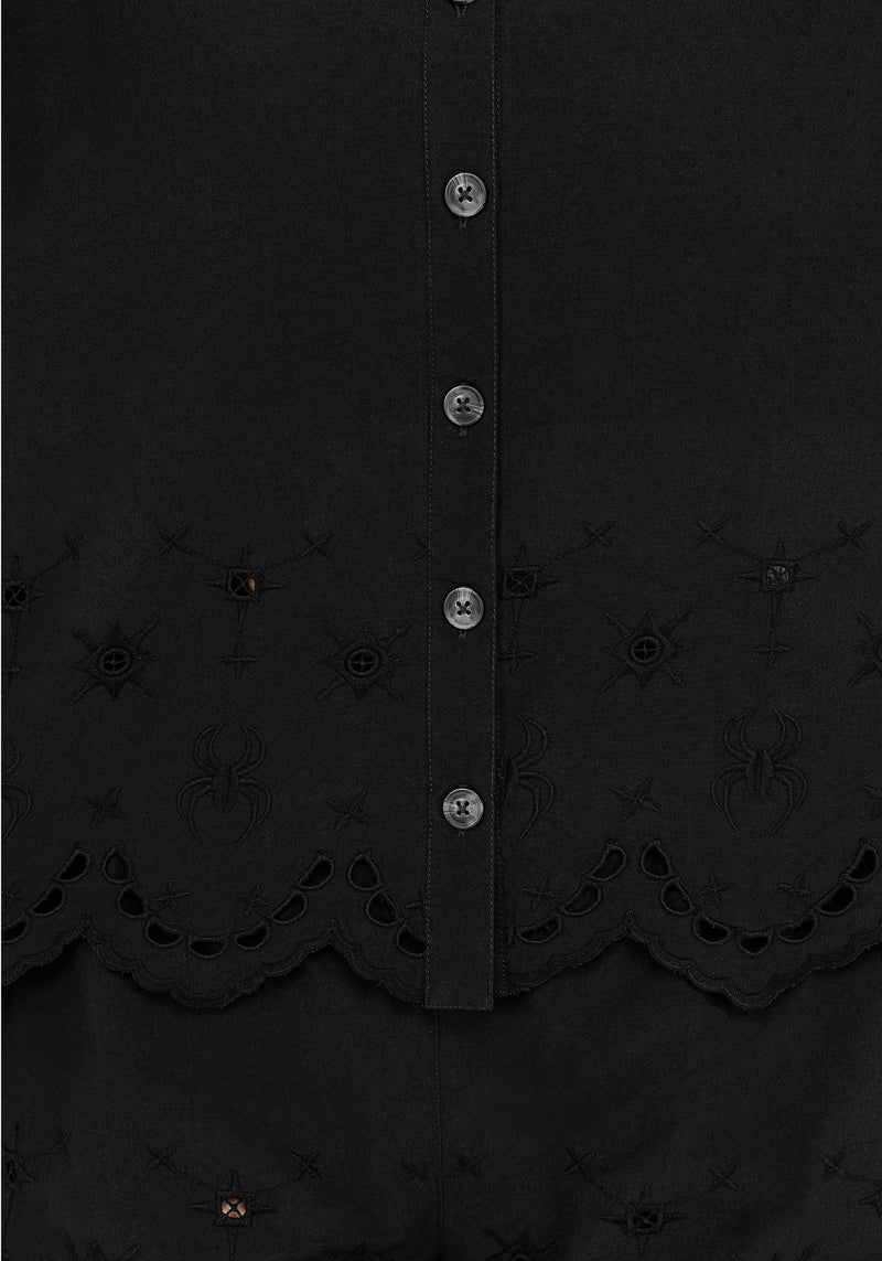 Synthweb Cotton Broderie Hem Shirt