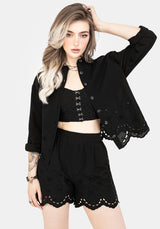 Synthweb Cotton Broderie Hem Shirt