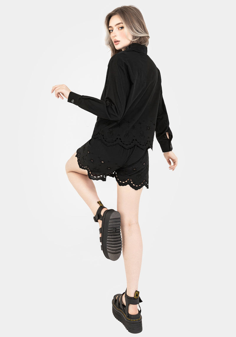 Synthweb Cotton Broderie Hem Shirt