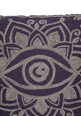 Iris Rope Embroidery Throw Cushion