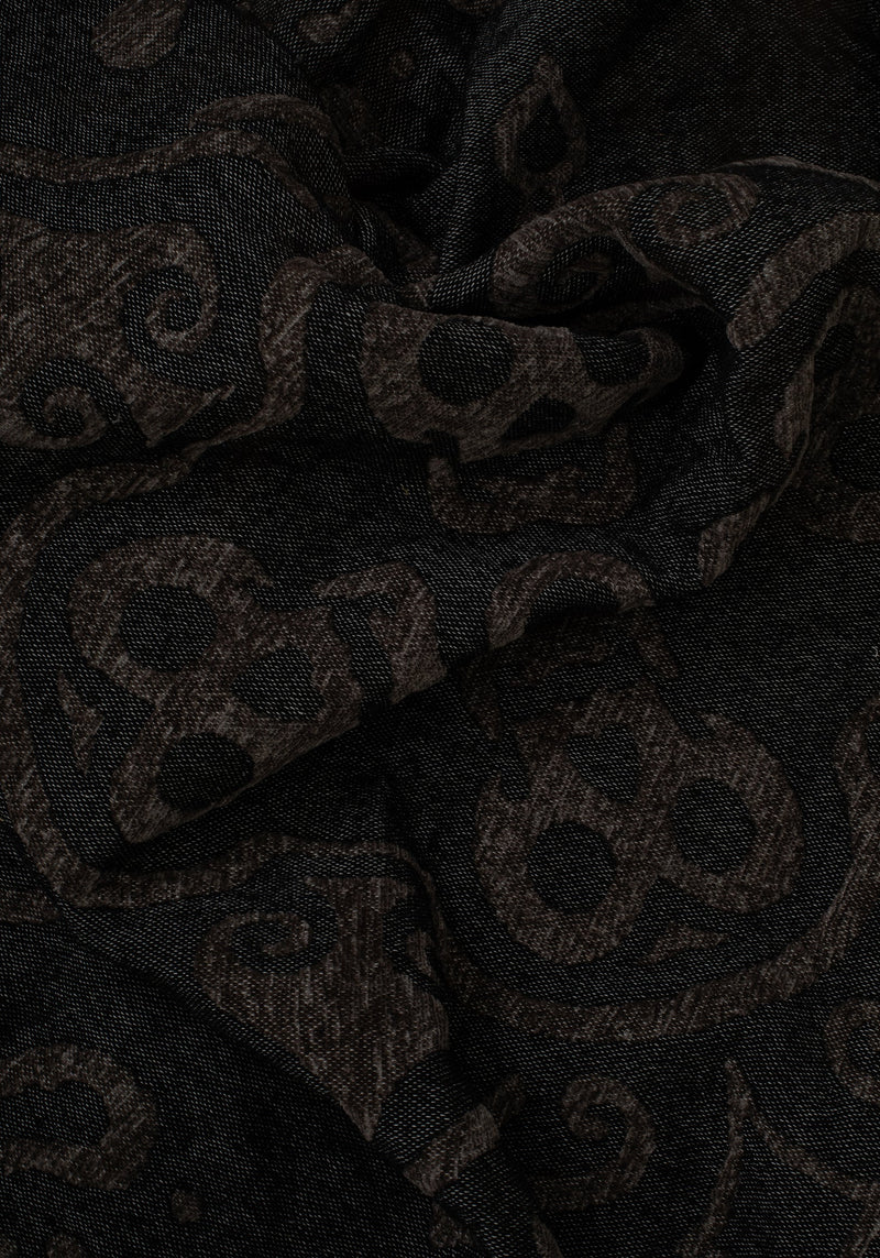 Anarchy Skull Jacquard Cotton Chenille Blanket