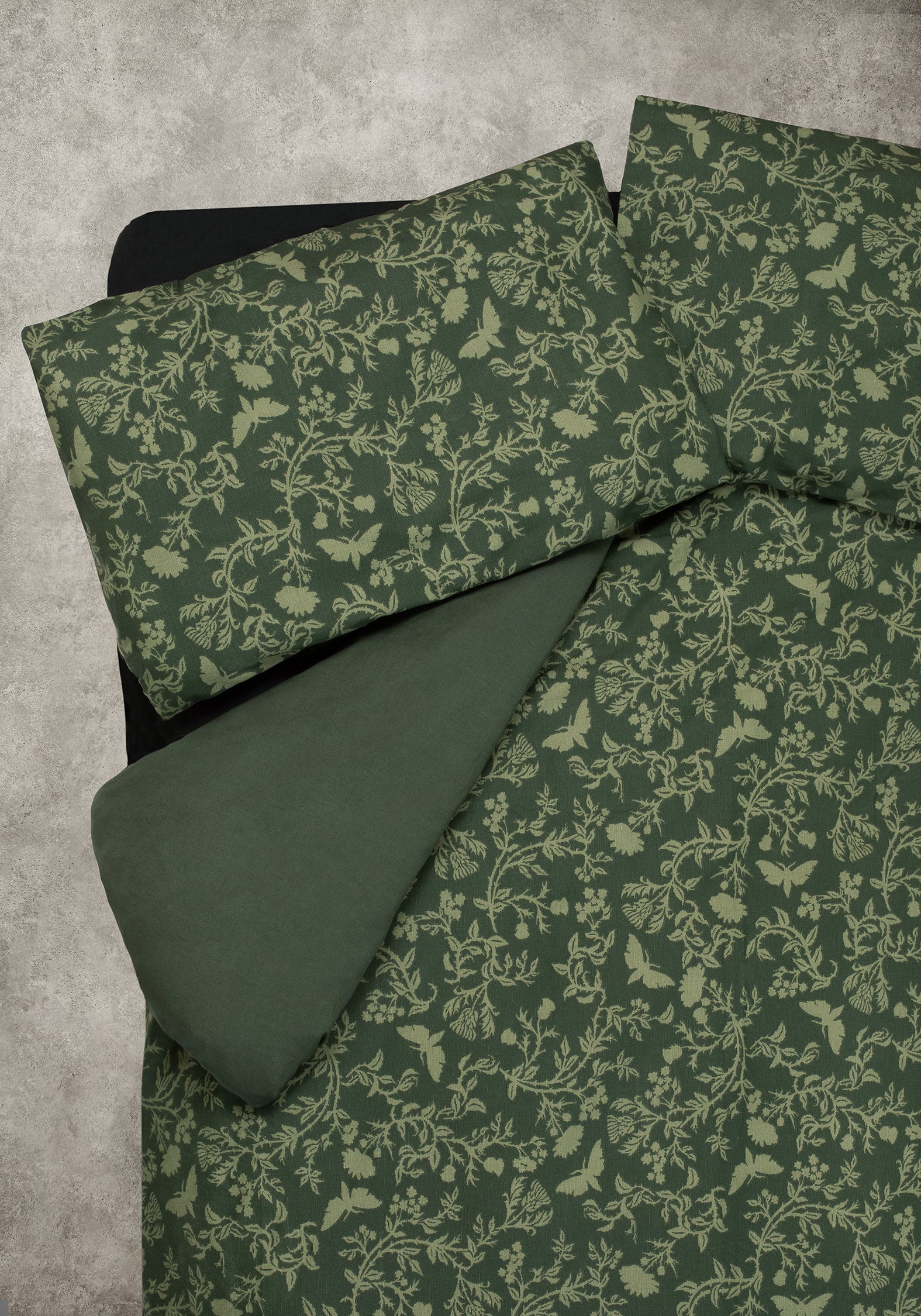 Wildwood Floral Print Cotton Bedding Set - EU Double