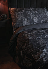 Heresy Woodcut Print Cotton Bedding Set - Double