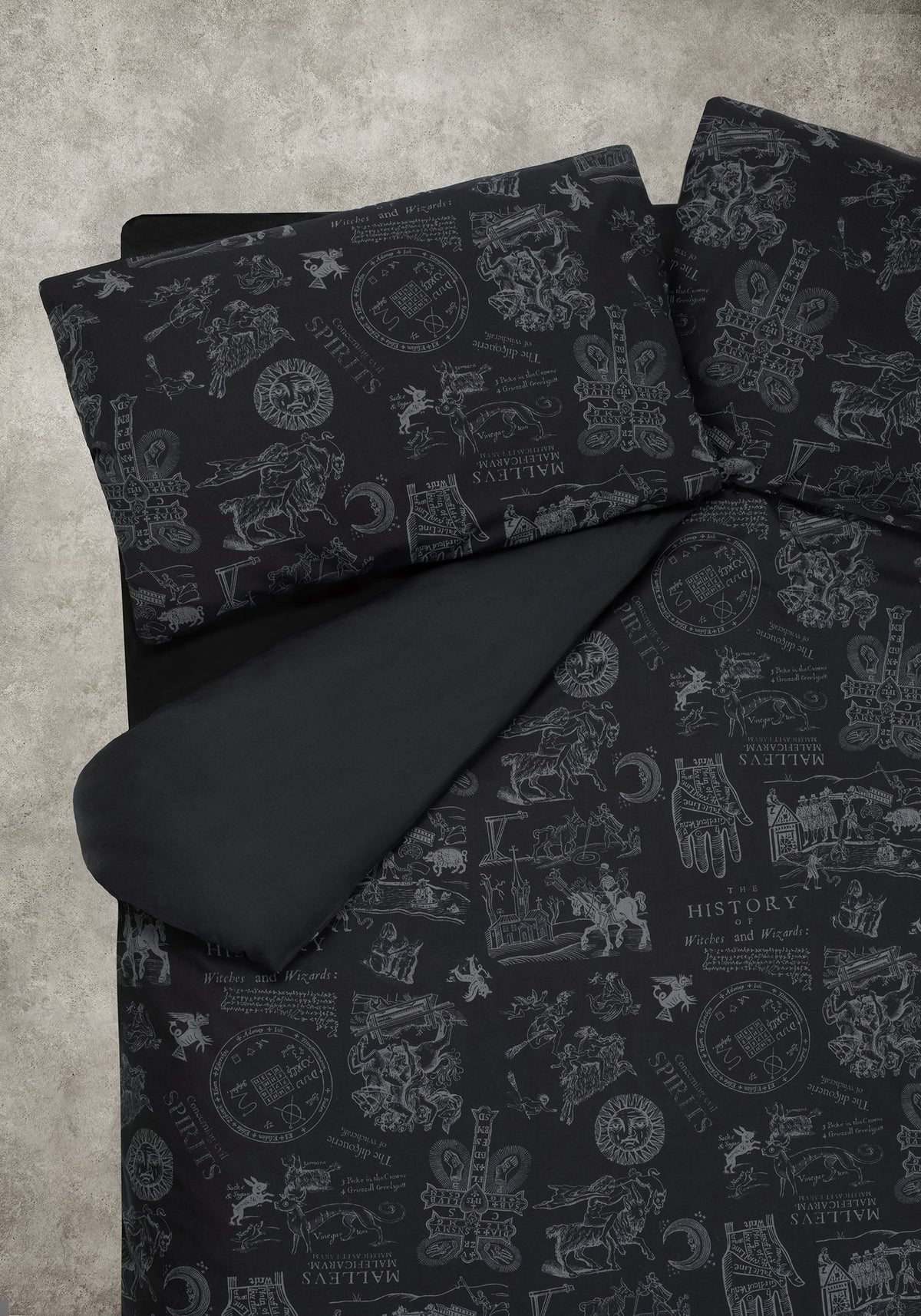 Heresy Woodcut Print Cotton Bedding Set - EU King