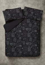 Heresy Woodcut Print Cotton Bedding Set - Double