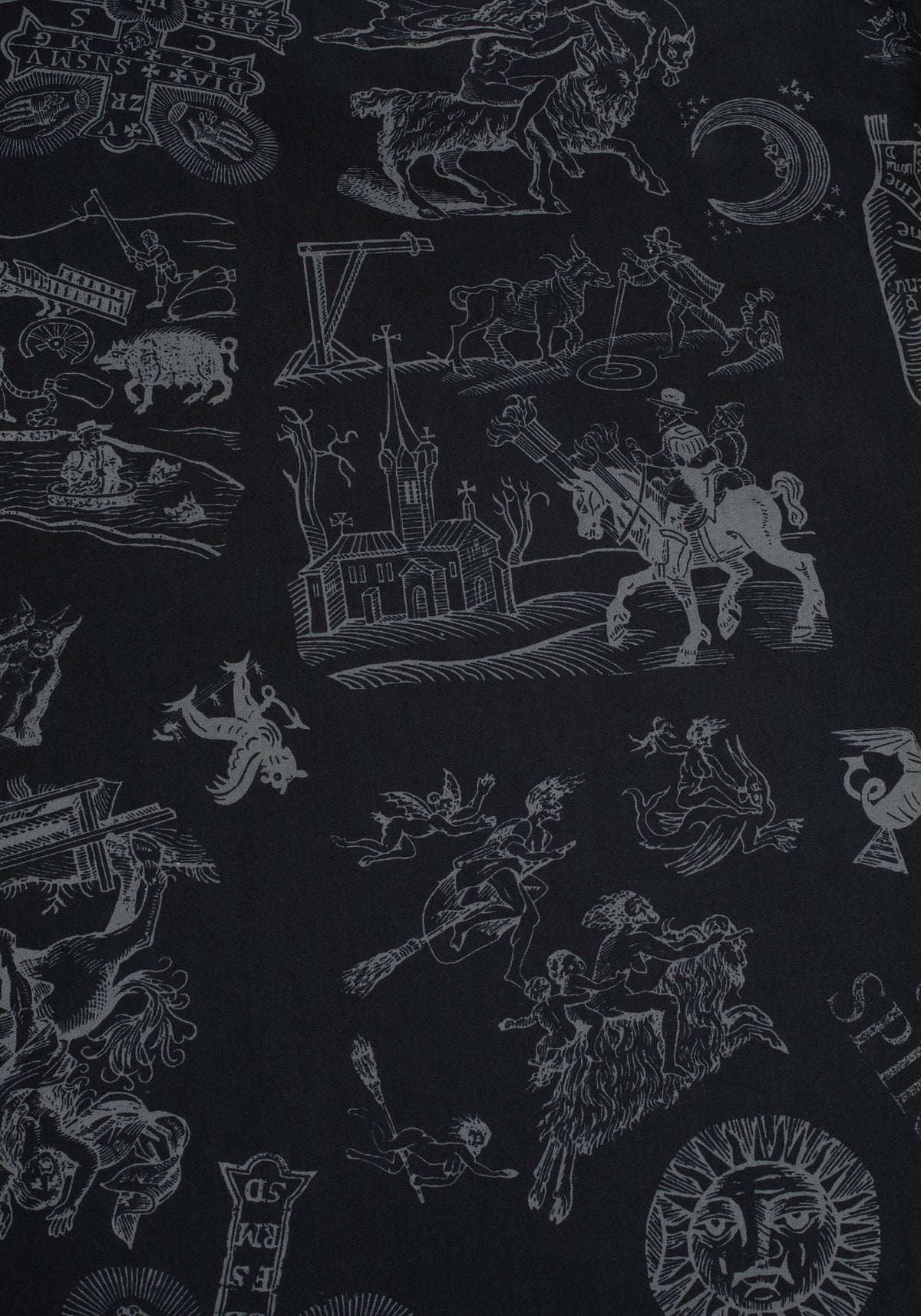 Heresy Woodcut Print Cotton Bedding Set - EU King