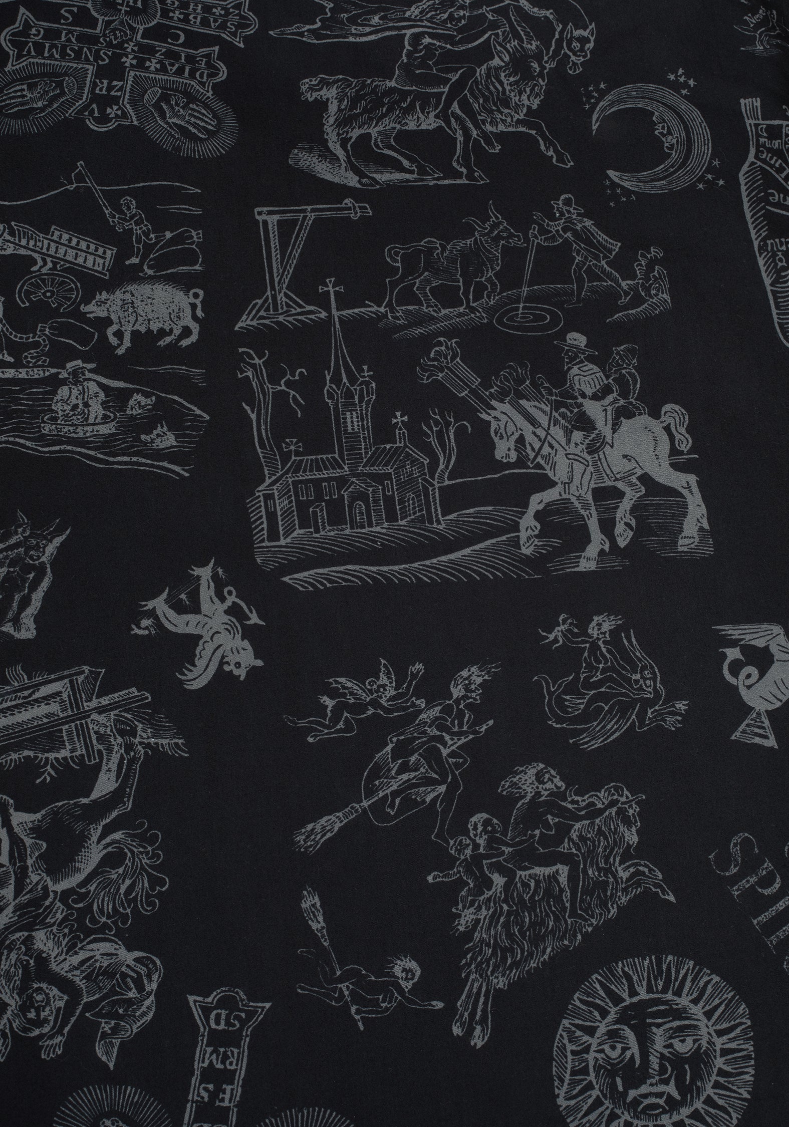 Heresy Woodcut Print Cotton Bedding Set - EU King