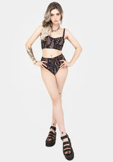 Foxglove Floral Print Swim Bottoms