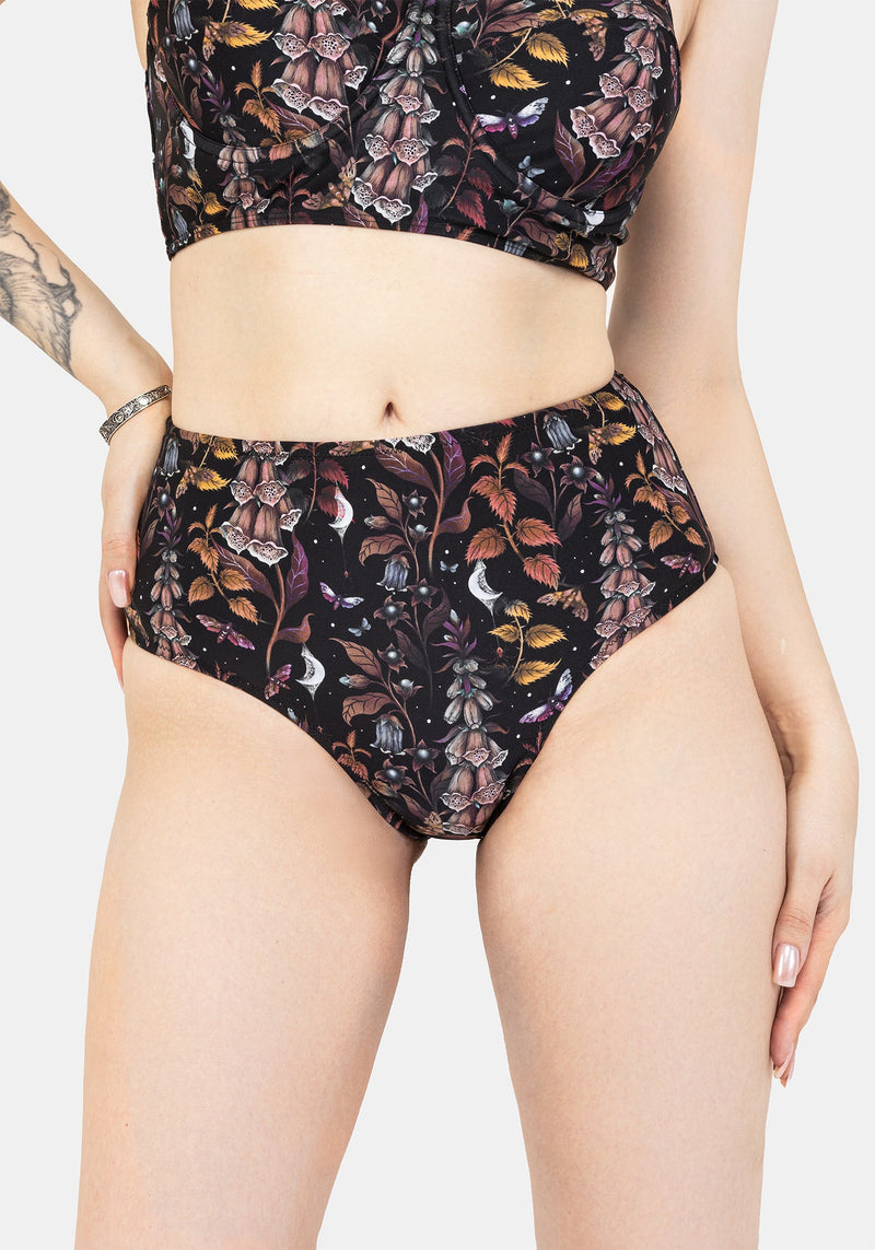 Foxglove Floral Print Swim Bottoms