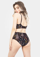 Foxglove Floral Print Swim Bottoms