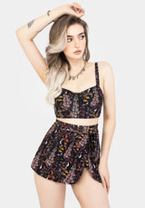 Foxglove Floral Print Wrap Swim Skirt