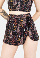 Foxglove Floral Print Wrap Swim Skirt