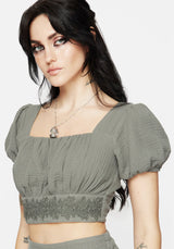 Alder Cotton Ivy Detail Crop Top