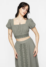 Alder Cotton Ivy Detail Crop Top