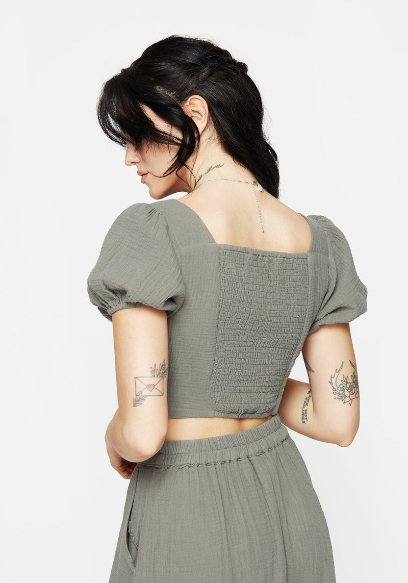 Alder Cotton Ivy Detail Crop Top